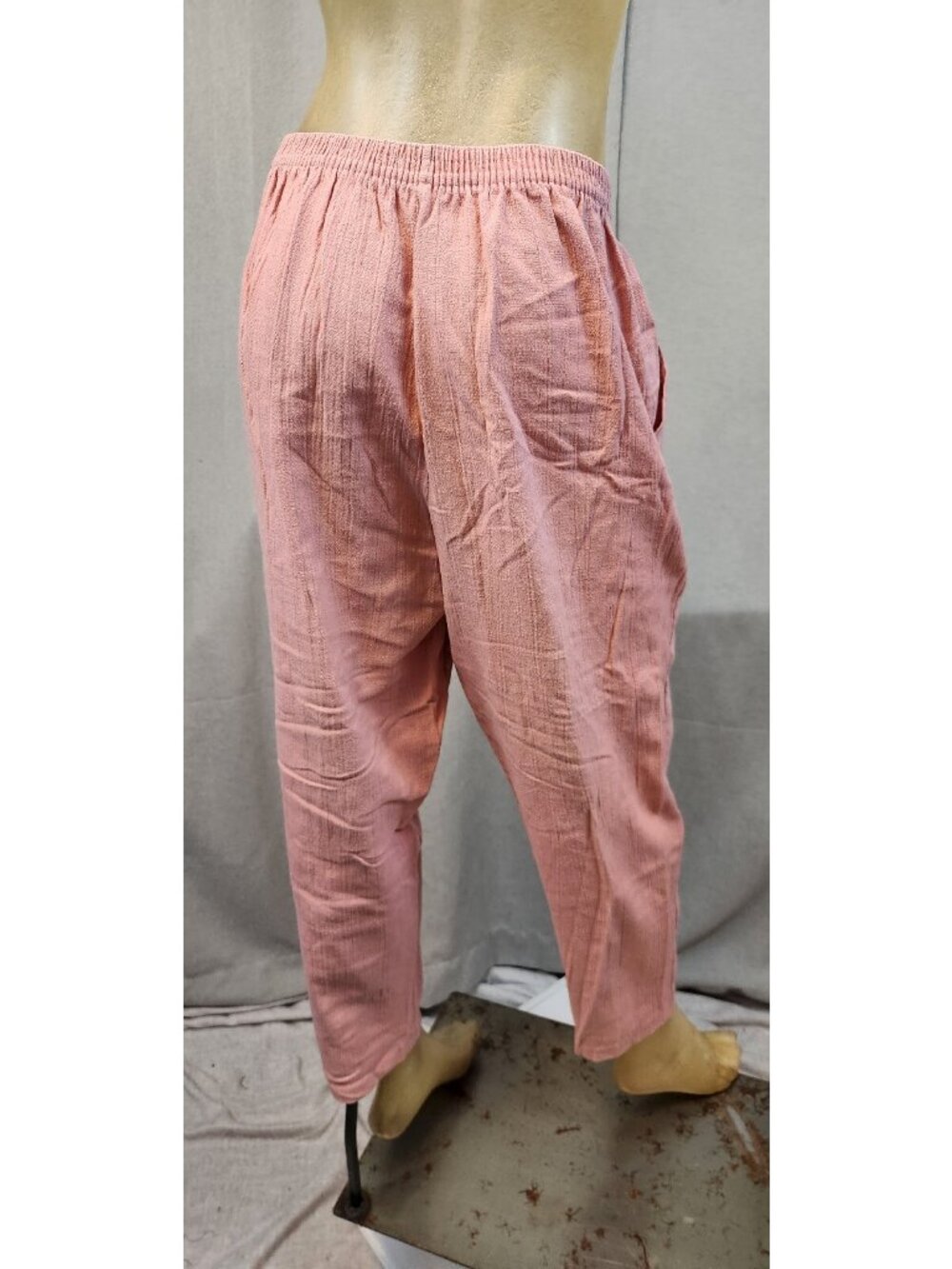 Michel Laurence Womens Size 14P 14 Petite Pink Elastic Waist Dress Pants USED - Picture 3 of 5
